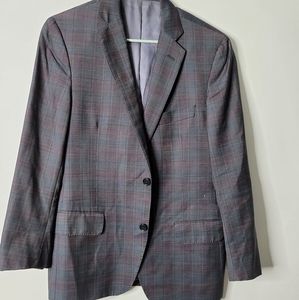Zaharoff made in USA Purple Green Plaid Blazer 40R